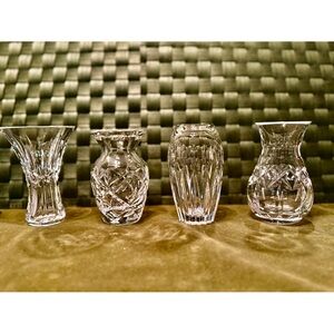 Waterford crystal Glass Vase (Set of 4) - Elegant Home Accent